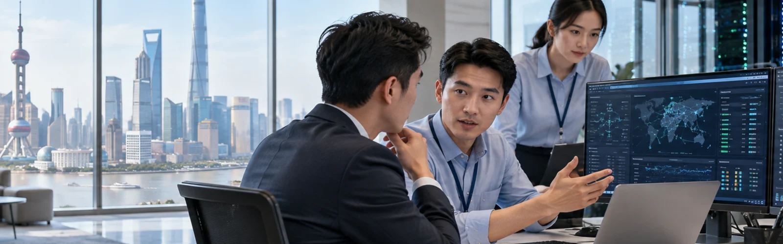 Lanever enterprise IT support engineers assisting a business client